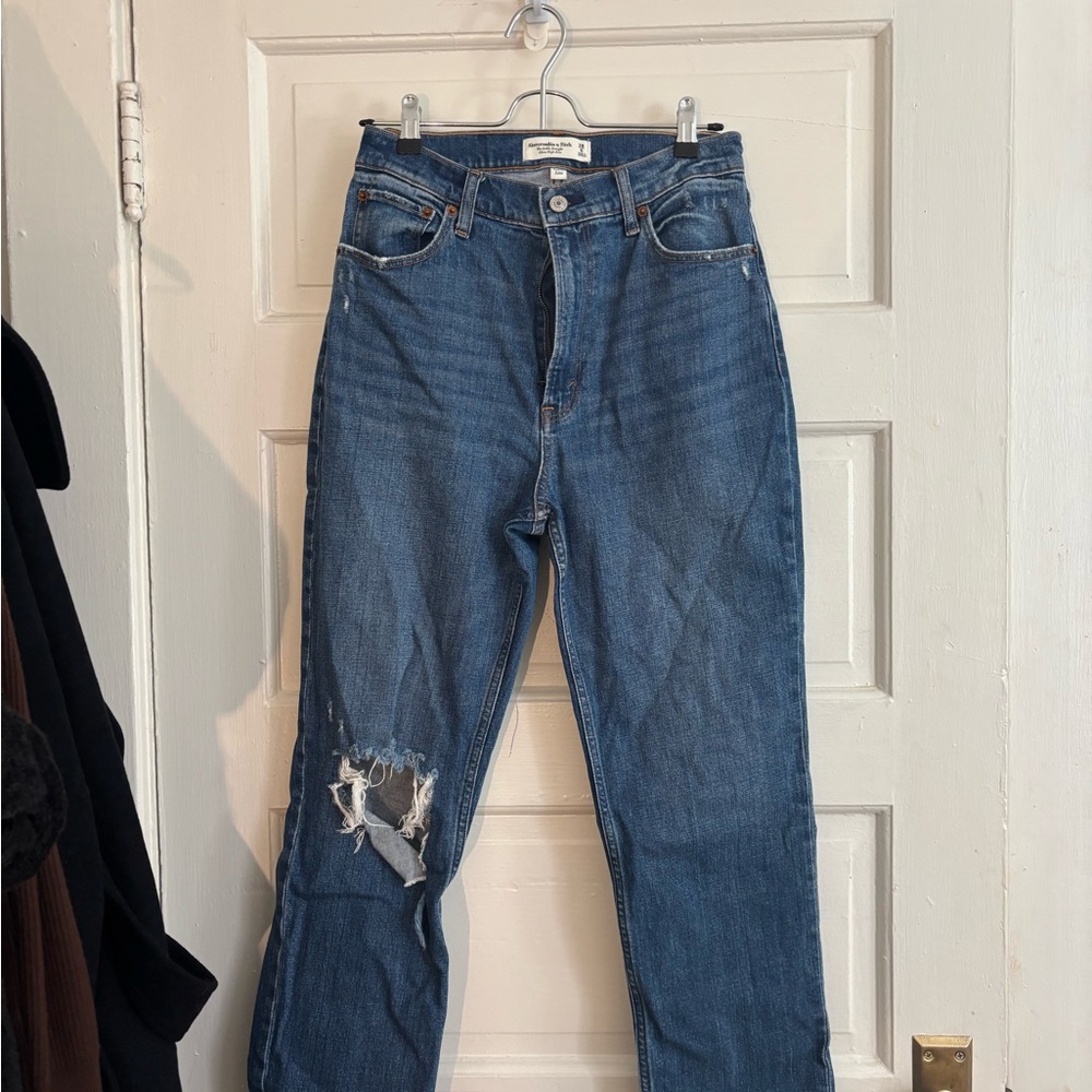 Abercrombie & Fitch Blue Distressed Women Jeans